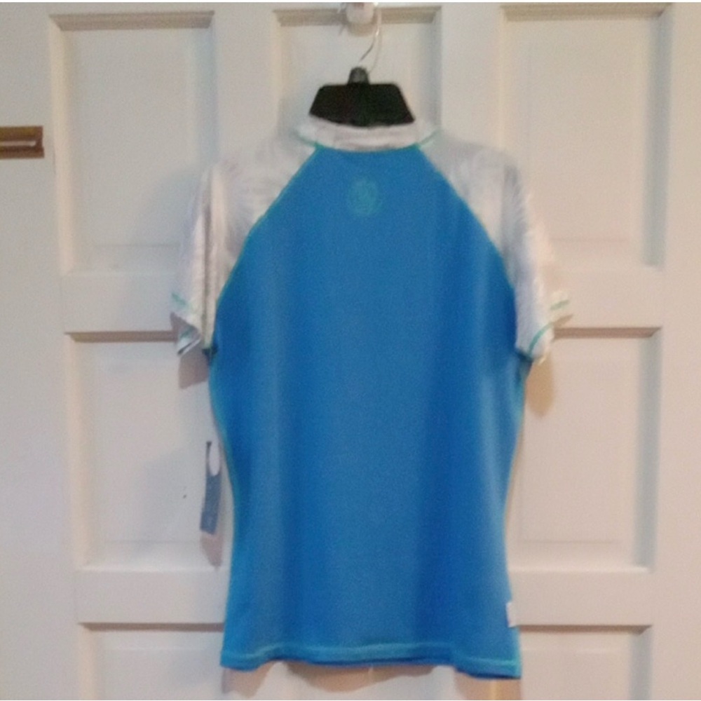 Panama Jack Bright Blue Swim Tee with Beach Graphic NWT - Picture 3 of 5